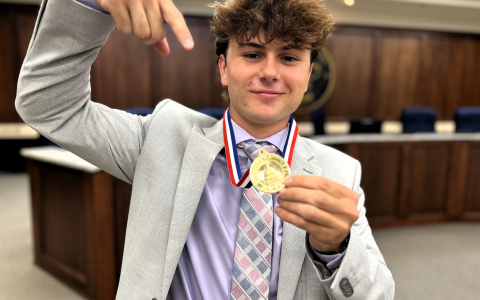Congressional Award Gold Medal recipient Jayden Daniel, of Eatonton, Georgia